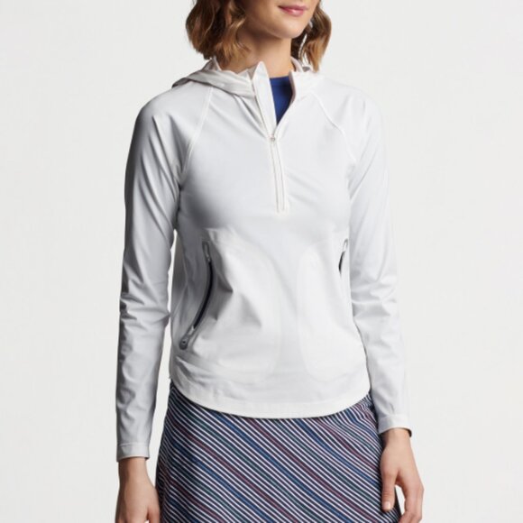 Peter Millar Jackets & Blazers - Peter Millar Jameson Popover Hooded Jacket White Size Small NWT